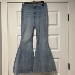 Free People Light Blue Flare Jeans